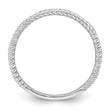 Sterling Silver Rhodium plated CZ Band