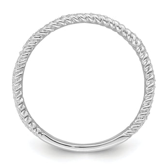 Sterling Silver Rhodium plated CZ Band