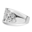 Sterling Silver Rhodium-plated Multi-shaped CZ Ring