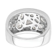 Sterling Silver Rhodium-plated Multi-shaped CZ Ring
