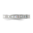 Sterling Silver Polished Rhodium-plated Channel Set CZ Band - Birthstone Company