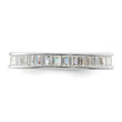Sterling Silver Polished Rhodium-plated Channel Set CZ Band - Birthstone Company