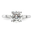 Sterling Silver Rhodium-plated CZ Two Piece Wedding Set Rings
