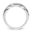 Sterling Silver Rhodium plated 2 piece CZ Bridal Ring Set