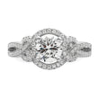 Sterling Silver Rhodium plated 2 piece CZ Bridal Ring Set