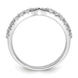 Sterling Silver Polished Rhodium-plated CZ Trio 3 Ring Set