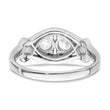 Sterling Silver Rhodium-plated CZ Ring