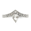 Sterling Silver CZ & Chinese Crystal Teardrop Ring