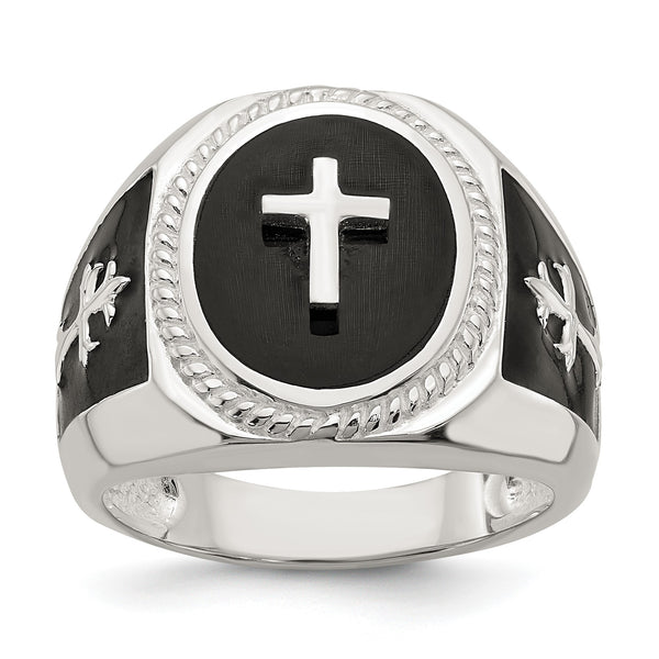Sterling Silver Black Agate Ring - Birthstone Company