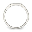 Sterling Silver Rhodium-plated Enameled Cross Ring
