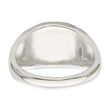 Sterling Silver Black Enameled Mens Skull and Crossbones Ring