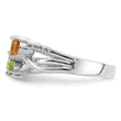 Sterling Silver RH-plated 1.09t.w. CI/PE/LSBT/WT Ring