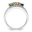 Sterling Silver RH-plated 1.02t.w. PE/CI/GA/WT Bypass Ring - Birthstone Company