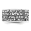 AMEN Sterling Silver Rhodium-plated Size 6 Lord's Prayer Ring