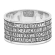 AMEN Sterling Silver Rhodium-plated Size 6 Lord's Prayer Ring