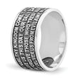 AMEN Sterling Silver Rhodium-plated Size 6 Lord's Prayer Ring