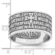 AMEN Sterling Silver Rhodium-plated Size 6 Lord's Prayer Ring