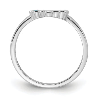 Sterling Silver RH-plated Multi-color Enameled Rainbow Children's Ring