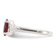 Sterling Silver Polished Garnet Ring