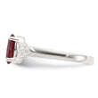 Sterling Silver Polished Garnet Ring - Birthstone Company