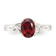 Sterling Silver Polished Garnet Ring - Birthstone Company