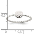 Sterling Silver Polished Smiley Face Twisted Ring