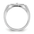 Sterling Silver Rhodium-plated Polished Cross Ring
