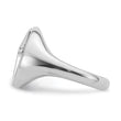 Sterling Silver Rhodium-plated Polished Cross Ring