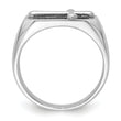 Sterling Silver Rhodium-plated Polished Cross Ring