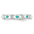 Sterling Silver Rhodium-plated with Enamel Evil Eye Ring