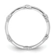 Sterling Silver Rhodium-plated Knot Eternity Ring - Birthstone Company