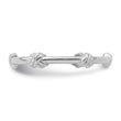 Sterling Silver Rhodium-plated Knot Eternity Ring - Birthstone Company