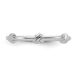Sterling Silver Rhodium-plated Knot Eternity Ring - Birthstone Company