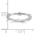 Sterling Silver Rhodium-plated Knot Eternity Ring - Birthstone Company