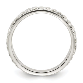 Sterling Silver Chain Inlay Design 3mm Band