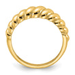 Sterling Silver Gold-tone Scalloped Ring