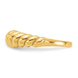 Sterling Silver Gold-tone Scalloped Ring