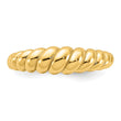 Sterling Silver Gold-tone Scalloped Ring