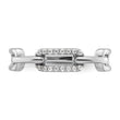 Sterling Silver Rhodium-plated CZ Link Ring
