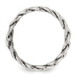 Sterling Silver Oxidize and Polished 6mm Braided Band
