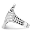 Sterling Silver Rhodium-plated Fancy CZ Ring