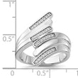 Sterling Silver Rhodium-plated Fancy CZ Ring