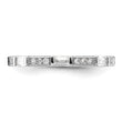 Sterling Silver Rhodium-plated Micro Pave and Baguette CZ Eternity Band