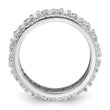 Sterling Silver Rhodium-plated CZ Eternity Band - Birthstone Company