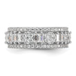 Sterling Silver Rhodium-plated CZ Eternity Band