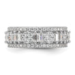 Sterling Silver Rhodium-plated CZ Eternity Band - Birthstone Company