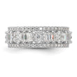 Sterling Silver Rhodium-plated CZ Eternity Band - Birthstone Company