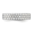 Sterling Silver Rhodium-plated 4mm CZ Eternity Band
