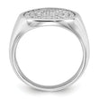 Sterling Silver Rhodium-plated Polished CZ Fashion Ring