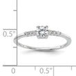 Sterling Silver E-coated CZ Ring